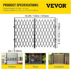 VEVOR Double Folding Security Gate, 61" H x 122" W Folding Door Gate, Steel Accordion Security Gate, Flexible Expanding Security Gate, 360° Rolling Barricade Gate, Scissor Gate or Door with Keys