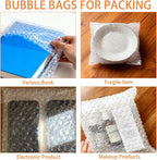 Cheardia 40 Pack Bubble Out Bags, Double Walled Clear Bubble Pouches Wrap Bag, Thickening Cushioning Packaging Bags for Moving, Shipping, Storage Packing Fragile Items, 12 x 12 Inches