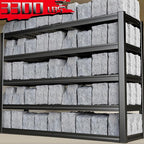 68" Wide Heavy Duty Garage Shelving Units, 5-Tier Deep Storage Shelves,Black Metal Garage Shelves,Steel Shelf,Large Storage Rack,Industrial Shelving for Shop, 68" W x 24" D x 84" H