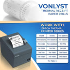 3 1/8 x 230 Thermal Paper Receipt Roll for Epson Printer (Pack 06 rolls)