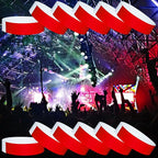 1200 Pcs Plastic Paper Wristbands for Events Neon Color Wrist Bands Concert Identification Wristbands Paper Bracelets Wristbands Party Hand Bands (Red)
