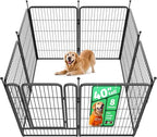 FXW Rollick Unleashed Dog Playpen for Indoor, Yard, RV Camping, 40 inch 8 Panels for Medium and Large Dogs, Black│Patented