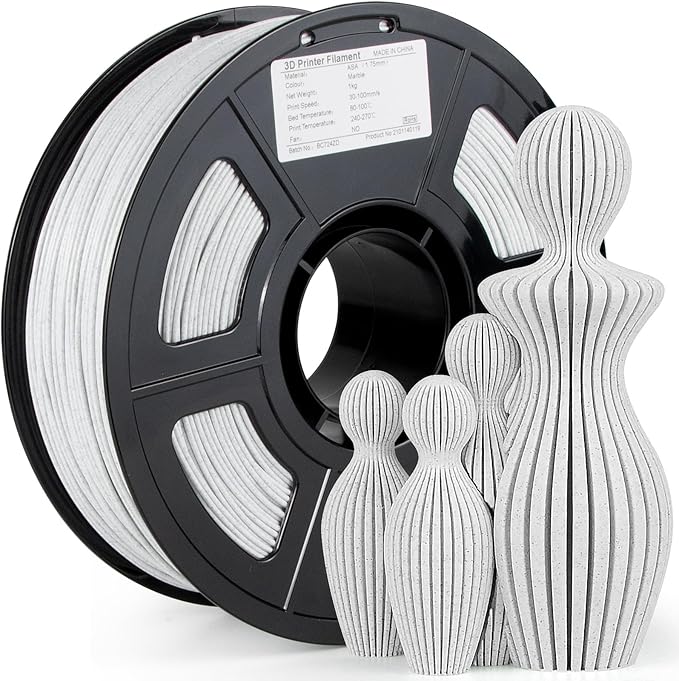 iSANMATE ASA Filament 1.75mm Marble 1KG, UV & Weather Resistant 3D Printer Filament Perfect for Outdoor Functional Parts, Dimensional Accuracy +/- 0.02mm, 1kg Spool (2.2lbs)