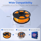 FLASHFORGE PETG Pro Filament 1.75mm Orange, 3D Printer Filament 1kg (2.2lbs) Spool, Dimensional Accuracy +/- 0.02mm, 3D Printing Filament for Various Mechanical Parts, Waterproof Parts