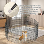 10 Panels Garden Fence Dog Fence Outdoor for Yard,24in H x 20ft L Rustproof Metal Fencing with Ground Stakes|No Dig Temporary Animal Proof Containment for Pets/Rabbits|Durable Patio Security Panels