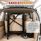 Funeral Stretcher Truck, 992LBS Folding Funeral Stretcher Cart with Dual-Locking Wheels, Dedicated Coffin Cart,Carbon Steel Mortuary Stretcher Trolley for Church,Funeral Home,Parlour,Crematoriums