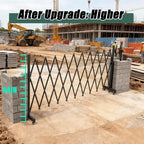 11 FT 44" High Industrial Metal Expandable Barricade，Retractable Traffic Fence with Casters, Folding Security Gate, Portable Barricade Gate for Construction Area, Traffic Control, Driveway and Garden