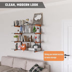 Lumber Storage Rack, Snap-Fit Connection Lumber Rack Wall Mount, Heavy Duty Metal 4 Level-32 Inch Wood Storage Rack