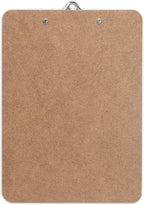 Letter Size Clipboard with Butterfly Clip (Pack of 5) - 9'' x 12.5'' Large Wood Clipboards for Classroom, Clipboards for Kids | Hardboard for Office, College, Teacher & Back to School Supplies