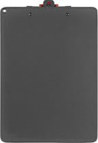 Clipboards with Pen Holder A4 Size 12.5x9 Inch Aluminum Protection Edge Clip Board for Classrooms, Offices, School, Doctor, Coaches [Upgraded Clip] (Black, 2 Pack)