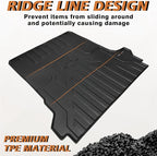 TripleAliners Truck Bed Mat Compatible with 2022 2023 2024 2025 GMC Hummer EV Pickup Accessories Vehicle Perfectly Flush All Weather Protection TPE Heavy Duty Pickup Car Bed Cargo Mat
