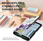 Clipboard with Storage High Capacity Plastic Nursing Clipboards with Pen Holder File Folder Storage Box Clipboard with Heavy Duty Clips for Teacher,Doctor,Offices-Purple Lavender