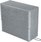 Lineco Archival Document Storage Box with Metal Edge, Acid-Free Gray Boxboard, Organize and Store Files, Prints, Photos, Letter-Sized Case 12.5" x 10.5" x 5" Wide