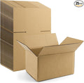 Frametory 7x5x4 Pack of 25 Corrugated Cardboard Packing Shipping Mailing Moving Carton Boxes, Brown