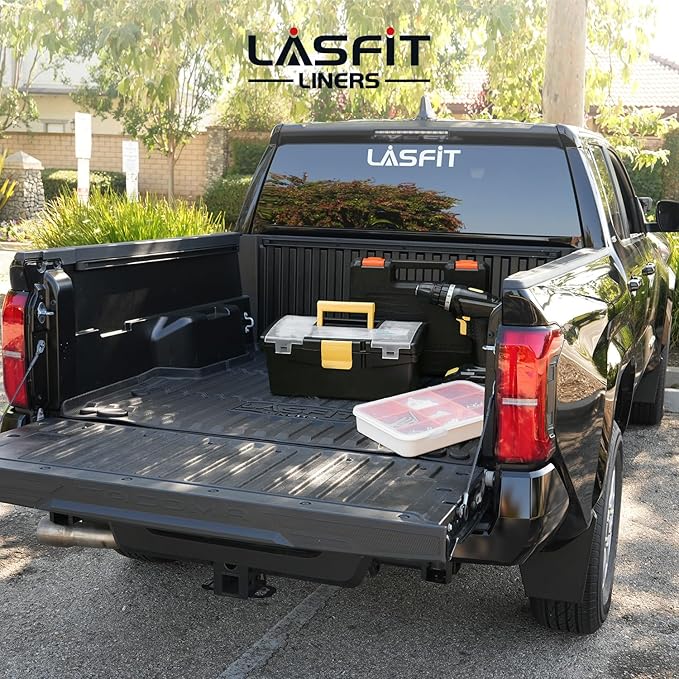 LASFIT Bed Mat for Toyota 2024-2026 Tacoma (6ft,6'Bed) Truck Bed, All Weather 6ft Car Bed Liner for Toyota Tacoma 2025 2026 2026 Accessories, TPE Trunk Mat&Cargo Liner (Not Fit Drop-in Liners)
