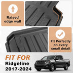 TripleAliners Truck Bed Mat Compatible with 2017-2024 2025 2026 Honda Ridgeline Accessories 5.3FT Vehicle Perfectly Flush All Weather Protection TPE Heavy Duty Pickup Car Bed Cargo Mat