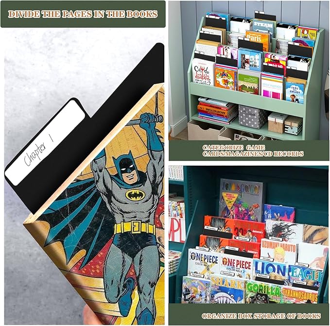 50 Pieces Comic Book Dividers with Tabs,Patient Divider Cards,Card Dividers Comic Book Boards for Storage Boxes 11.22 X 7.24 Inche