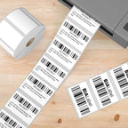 12 Rolls 2.25" X 1.25" Thermal Printer Labels, 1000/Roll - Direct Thermal Labels Compatible with Zebra & Rollo Printers, BIAlabel