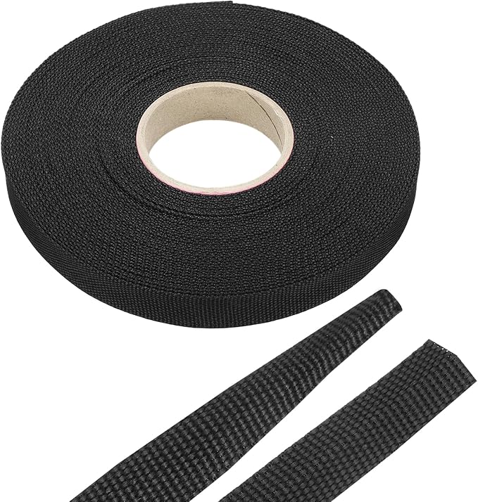 MECCANIXITY Braided Cable Sleeves Heat Shrinkable Fabric Sleeving, 1/2" 60ft Black 2:1 Ratio Heat Shrinkable Cord Protector for Harness Cable, Network Cable Protection, Cable Management