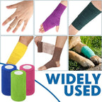 Treela 36 Pcs Self Adherent Bandage 4" X 5 Yard Wrap Breathable Cohesive Bandage Elastic Adhesive Tape for Stretch Athletic Sports Wrist Ankle(Classic Color)