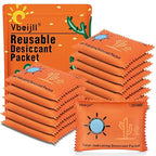 120 Gram (15 Pack) Color-Indicating Desiccant Packs for Storage, Rechargeable Silica Gel Packets, Moisture Absorbers for Gun Safe, 3D Filaments, Cars, Safe, Electronics, Toolboxes