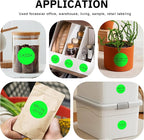 2 Inch Fluorescent Green Circle Sticker Labels,2000Pcs 4 Rolls,Multi-Purpose Round Coding Labels for Office,Inventory, Organizing