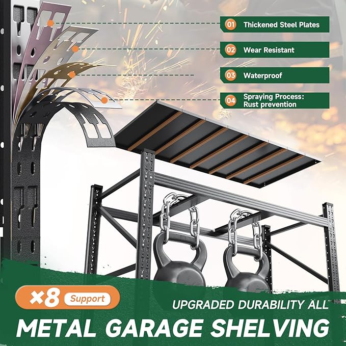 Letaya 2000LBS Storage Shelves Heavy Duty,60" H Garage Shelving Units, 4 Tier Adjustable Utility Rack Shelf,Large Metal Industrial Shelves,for Shop,Warehouse,Basement (40" W x 20" D x 60" H)