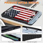 Side Opening Clipboard with Storage and Pen Holder, Heavy Duty Contractor Clip Board with Large Capacity, Personalized Teachers Nurses Large Clipboards, American Flag