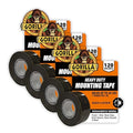 Gorilla Heavy Duty Double Sided Mounting Tape, Black Tape, 1" x 120" (Pack of 4) - Weatherproof for Indoor or Outdoor