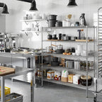 18" Deep x 54" Wide x 64" Height Wire Shelving Kit | 5-Tier | NSF Commercial Storage Rack Unit