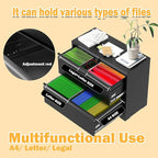 2 Drawer Lateral File Cabinet with Lock, File Cabinet, Metal Lateral Filing Cabinets for Home Office, File Storage Cabinet for Legal/Letter/A4 Documents, Assembly Required (Black, 26'W)