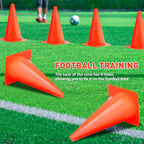Reginary 12 Pcs 15 Inch Parking Cones, Traffic Cones, Orange Road Safety, Plastic Cones for Parking Lot Driving Training, Soccer Basketball Drills Indoor Outdoor Activity Festive Event