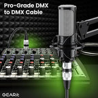GEARit DMX to DMX Stage Lighting Cable (100 Feet, 2-Pack) DMX Male to Female (XLR Compatible) 3-Pin Balanced Shielded for DJ LED Moving Head Par Light, Mic Mixer, Recording Studio, Podcast - 100ft