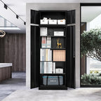 Metal Storage Cabinet, 87 Inch Tall Metal Storage Cabinet with Doors and Shelves, Pantry Cabinets for Kitchen Storage, Garage Cabinet for Living, Dining Room, Assemble Required.