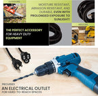 Go Green Power Inc. (GG-13715BK) 16/3 SJTW Outdoor Extension Cord, Black, 15 ft