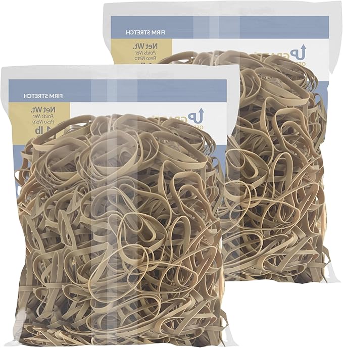 Upgrade Rubber Bands, Size 64, 1 lb Bags, 2-Pack, Made in USA