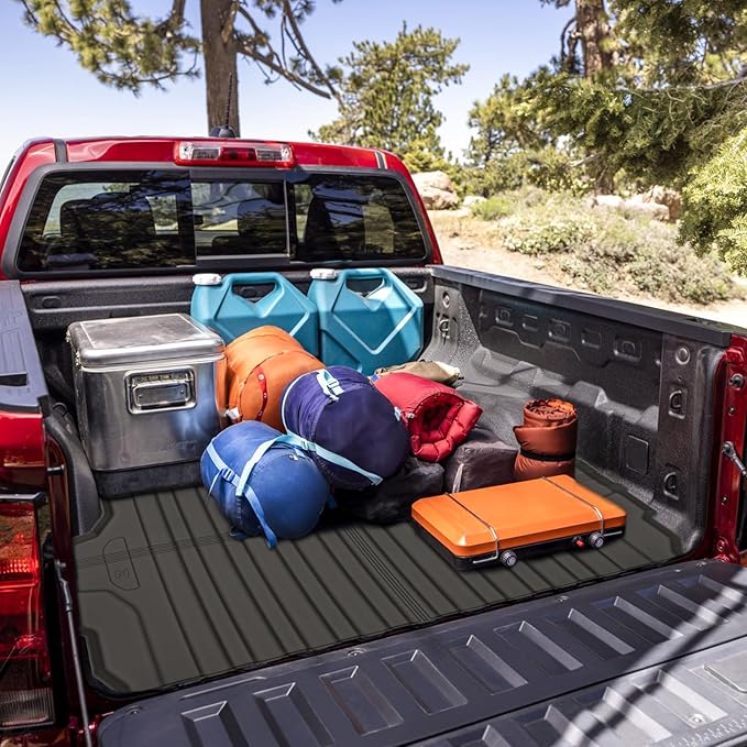AUXKO All Weather Truck Bed Mat for Chevrolet Chevy Colorado & GMC Canyon 2026 2025 2024 2023 5FT Bed Vehicle Cargo Liner Colorado Canyon Accessory