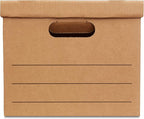 Amazon Basics Moving Boxes with Handles and Lids, 15x10x12 in, Brown, 20 Pack