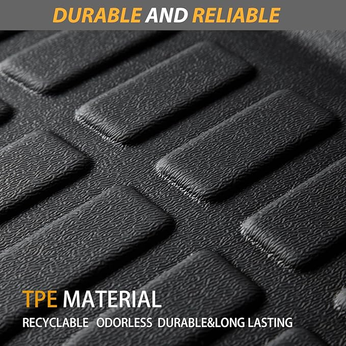 AIPOIL® Floor Mats for 2022-2025 2026 Ford Maverick Hybrid Fits 1st & 2nd Row TPE All Weather Anti-Slip Floor Liners Full Set Custom Car Mats Accessories, Black