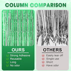 3 Pack 3.3 x 8.2 ft Laser Green Foil Fringe Backdrop Curtains, Tinsel Streamers Birthday Party Decorations, Fringe Backdrop for Graduation, Baby Shower, Gender Reveal, Disco Party
