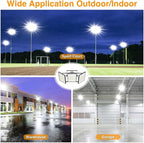 2025 Elite New Upgraded LED Flood Light Outdoor 450W 67500lm Stadium Flood Lights, 5000K D IP66 Waterproof Adjustable Floodlight for Street, Parking Lot