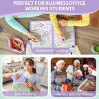 Feifeiya 6 Sides Whiteboard Notebook Portable Whiteboard Dry Erase Notebook Portable Dry Erase Board Double Sided Folding Whiteboards White Board for Office Study Meeting(Purple,A5: 6"×9”)