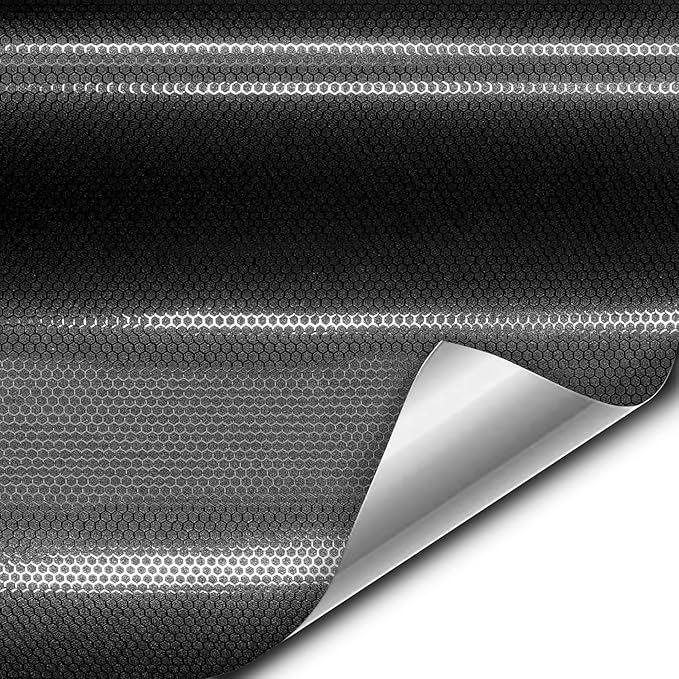 VViViD+ Honeycomb Matte Black Small Pattern Car Wrap Vinyl (25ft x 5ft)