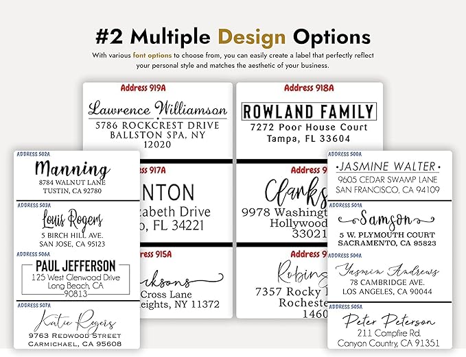 Return Address Labels Personalized, 1 Sheet = 30 Labels, 2.6"L x 1"H - Matte Finish Personalized Address Labels - Return Labels Personalize Self Adhesive - Custom Address Labels (Modern, Silver)