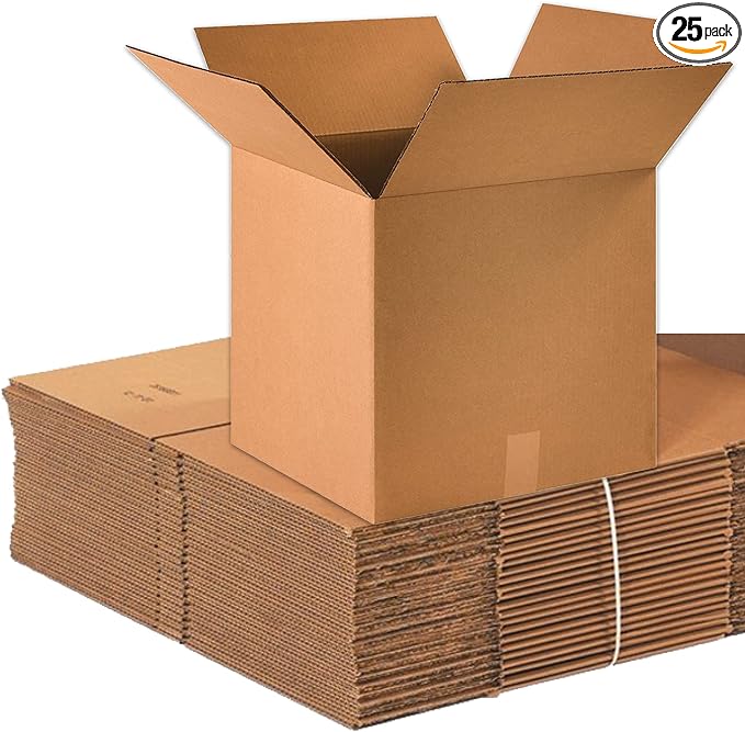 BOX USA Shipping Boxes 16"L x 16"W x 15"H, 25-Pack Medium Corrugated Cardboard Boxes for Shipping, Mailing, Packing, Packaging and Storage
