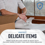 Packing Paper Sheets for Moving | 480 Sheets | 27" x 17" | 15lb | Made in USA | Newsprint Paper | Must Have in Your Moving Supplies