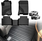 TripleAliners for Colorado & Canyon 2026 2025-2023 Floor Mats Crew Cab 1st & 2nd Row All Weather TPE Material Front Rear Full Set Liners Compatible with Chevy Colorado/GMC Canyon 2023-2026 Accessories