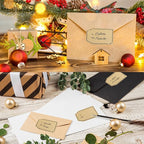 600PCS Gift Tag Stickers, 1.18" x 2" Christmas Gift Tags Stickers Brown Kraft to and from Gifts Labels Self Adhesive Christmas Labels Holiday Present Label, Perforated line Design