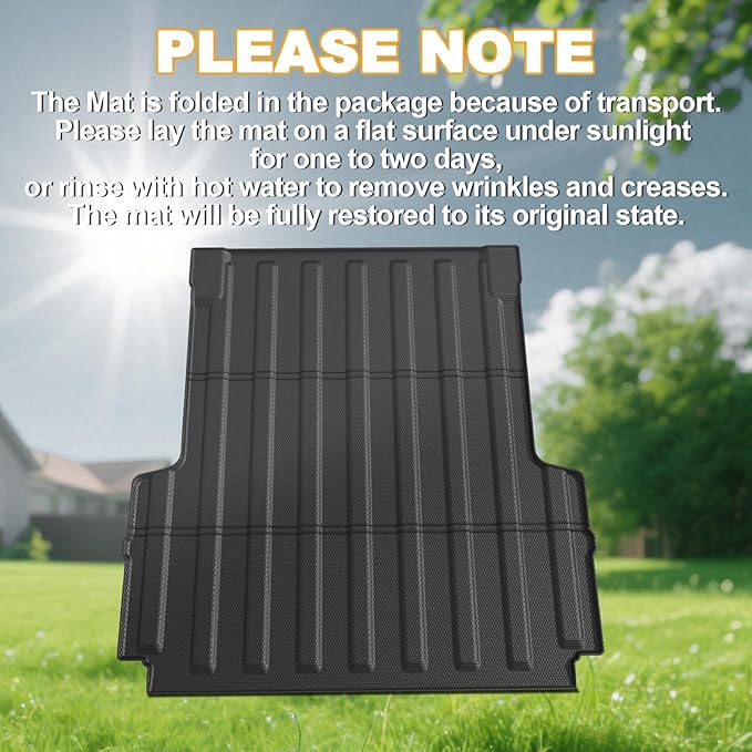 Truck Bed Mat 5FT for Jeep Gladiator JT 2026 2025 2024 2023 2022 2021 2020, All Weather TPE Heavy Duty Truck Mat Rear Bed Liner Cargo Mat for 2025 Jeep Gladiator Accessories