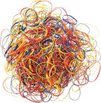Rubber Band Depot, Size #54, ASSORTED COLORS & SIZES, Everyday Rubber Bands - 1/4 Pound Bag